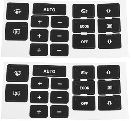 Be In Your Mind 2 Stück Reparaturaufkleber für die Bedientaste der Klimaanlage/Heizung Kompatibel mit Audi A6 C5 1997–2005