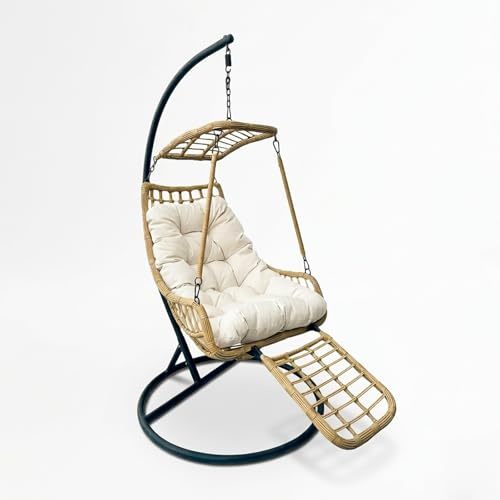 YOEVU Silla Colgante con Soporte, Beige