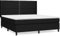 Eleganz Boxspringbett mit Matratze 180x200 cm schwarz Stoff - Modernes Schlafzimmerbett für Erholsamen Schlaf, Luxus Design mit Stauraum