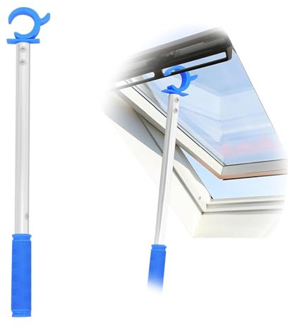 Could Spark Window Pole Opener Compatible with Velux Skylight Roof Windows and Blinds, for loft hatch pole & Loft Ladder，0.6m Pole Lightweight Aluminium Alloy Pole Multifunctional Window Opening Tool