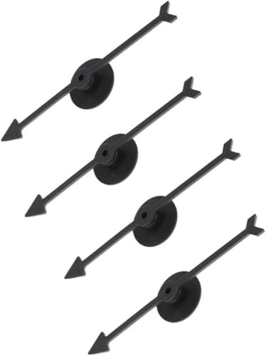 Zcccc Spinner-Spiel, engagierendes Brettpfeil-Set, für Zuhause und Schule, Party, Spinner, Kunststoffhandwerk mit Saugnapf, Brettspiele, Zubehör (4 Stück, schwarz)