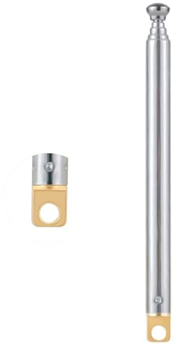 CHUNCHEN 1 Pieza Antena Telescópica Portátil 5 Secciones 21.6CM/8.5Pulgadas Radio Antena Telescópica de Repuesto para TV Radio Receptor Estéreo Am FM