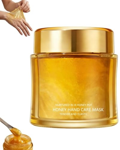 Moisturizing Nourishing Honey Hand Mask, Honey Peel Off Hand Wax Mask, Moisturizing Hydrating Hand Masks for Women (1PC)