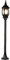 Lampe sur pied extérieure en aluminium et verre noir IP23 jardin H:115,5 cm E27 Lanterne style maison de campagne rustique luminaire sur mât pour extérieur BREST