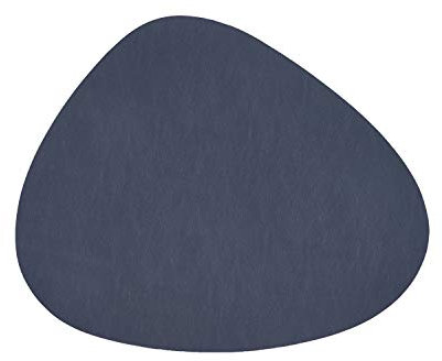 Haus und Deko Platzset Lederoptik nierenförmig Jeans ca. 37 x 44 cm Platzdeckchen Tischset antibakteriell