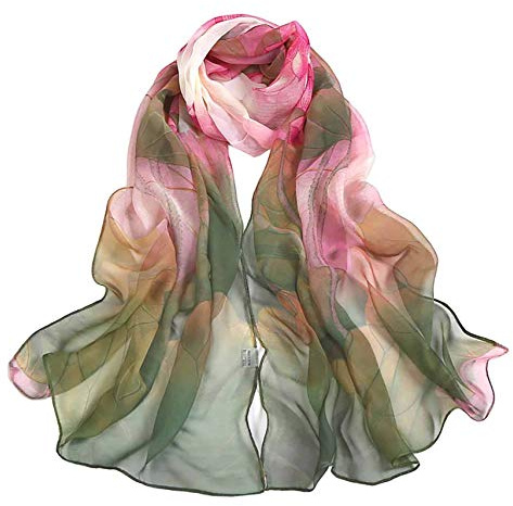 Acotavie Scarfs for Women Lightweight Fashion Scarves Print Floral Pattern Scarf Shawl Wraps (W01)