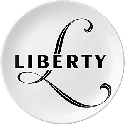 Letter Expression Liberty Spätteller, dekoratives Porzellan, Salver Geschirr, Abendessen