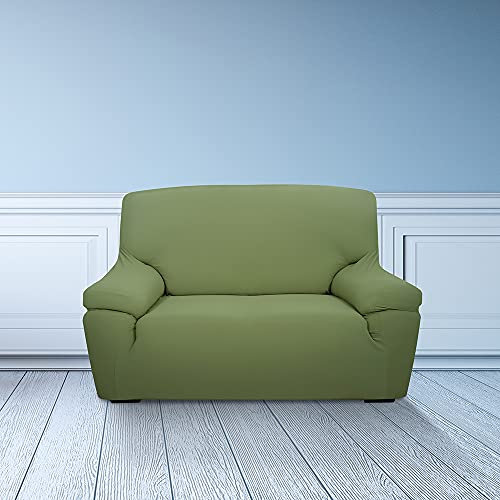 INTRECCI Copridivano estensibile tinta unita (Verde, Copridivano 3 posti)