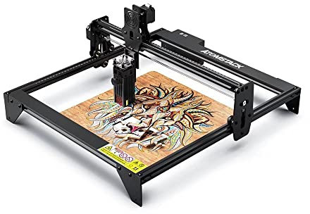 ATOMSTACK Grabadora Láser A5 M40, Máquina de grabado láser mejorada, Cortador láser de enfoque fijo preciso, Grabado CNC de metal de 40W para madera