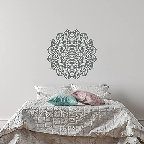 QIANGTOU Mandala Wandtattoo - Yoga Om Vinyl Wandtattoos für Schlafzimmer Wohnheim Yoga Studio Home Decor - Mandala Wandkunst Boho 42x42cm