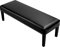 Fuloon Pu Leder Bezug für Esszimmerbank, Elastisch, Stuhlhusse,Stretch Dining Bench Cover für Esszimmer, abnehmbar, Bezug für Esszimmerstuhl, Esszimmer (Schwarz)
