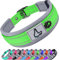 Joytale Halsband Hund, Weich Hundehalsband Gepolstert Neopren Hunde Halsband für Kleine Hunde, Nylon Reflektierend Breit Halsbänder, Grün