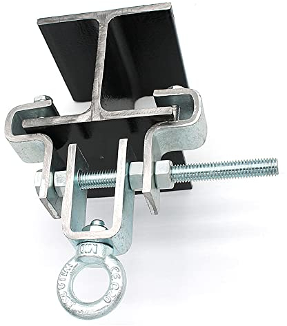 I-Beam Aufhänger für schwere Säcke, Stahlträgerklemme geeignet für I-Träger mit einer unteren Breite von 6,3–19 cm, hält 204 kg Schwerkraft stand