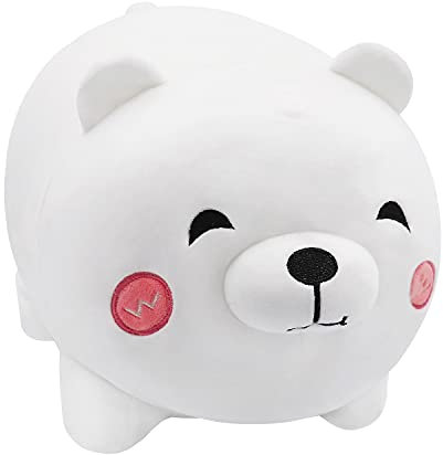 Eisbär Plüschtier Plüsch Eisbär Kuscheltier Stofftier Plüschtier Kissen umarmen Gefülltes Eisbär-Kissen Bequemes Puppenkissen-Spielzeug Kissen süß Bär Gefüllte Kissen Plüschtier in Form eines Eisbären