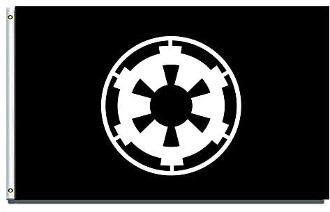 DecrPlus For Star Wars for Large Galactic Empire Schwarze Flagge Banner 3x5ft/90*150cm (HD-Druck, strapazierfähiges 150D Polyester) für Garage Man Cave mit Metallöse