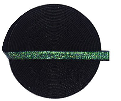 Bristlegrass Elastische Bänder zum Nähen, 0,95 cm, 2 m, grüne Bauchbänder zum Nähen von Taillenbändern und Hosenbund, hellbraune Strickgummis für Perücke, hohe Elastizität (60 cm, grünes AB)