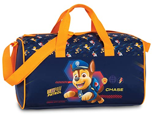 Paw Patrol Kinder Sporttasche Marshall Chase Skye 38 x 22 x 20 cm Vol. 16 l (Marineblau Chase)