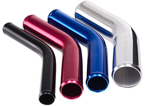1 Stück Alu-Bogen 45°Grad AD-Ø 60mm Alurohr poliert & gebördelt Alu Rohrbogen | AUSWAHL 1-10 Stück & 13-114 mm Außen-Durchmesser | Aluminium Rohr Winkel Motor KFZ LLK Bogen Turbo | PREMIUM