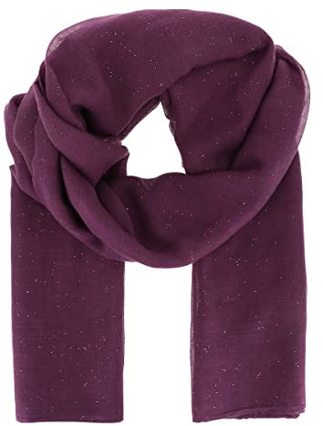 Foulard Donna Paillettes 100% Viscosa Viola - Maxi Sciarpa Morbida Lunga Rettangolare 180cm x 70cm - Sciarpa originale Colorata e Glitterata Moderna - Stola Matrimonio e Cerimonia