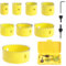 Knpwer 11 Stück Lochsägen Set,19-64mm Bohrkrone, Karbonstahl,Lochsägenschneider-Set,Downlights, Bohrer Bits für Holz,Gipskarton, Kunststoff