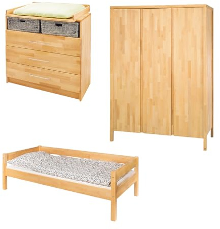 Pinolino Kinderträume Jugendzimmer-Set 'Natura' breit groß, 3-TLG.