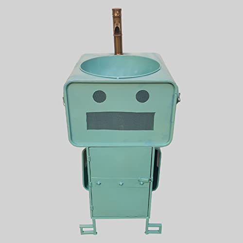 ZARBAILRE Mobile Lavabo Bagno Industriale, Mobile Lavabo Bagno, Cassetti Mobile Lavabo Bagno in Ferro Battuto Stile Industriale (A)