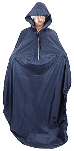lyrlody Rollstuhl-Poncho, Leichter, Atmungsaktiver und Wasserdichter Regenmantel, Wiederverwendbar und Verstaubar, Umhang mit Kapuze, Herren und Damen
