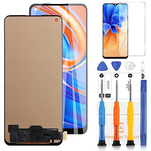 Pantalla para Oppo Find X5 Lite 5G 2022 Pantalla LCD para Oppo Reno7 4G y 5G CPH2371 CPH2363 LCD Display Touch Screen Digitalizador Kit de Reemplazo + Herramienta (Incell Negro)