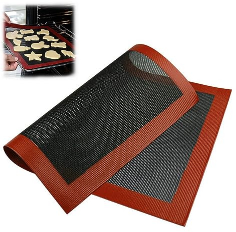 ZKGYUS Base Silicona Horno, Tapete Antiadherente Sin BPA Para Hornear Macarons, Pastelería y Masa - Alfombrilla de Silicona
