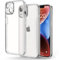 Honeyview Colored Clear Case for iPhone 14 Plus with Matte Border, Built-in Camera Lens Protector, Non-Yellowing, Shockproof, Armour Phone Cover for Apple iPhone 14 Plus 5G - White