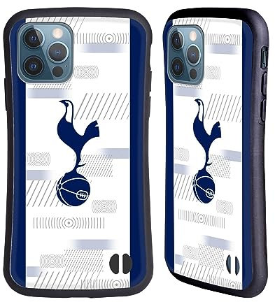 Head Case Designs Officially Licensed Tottenham Hotspur F.C. White 2023/24 Badge Hybrid Case Compatible With Apple iPhone 12 / iPhone 12 Pro