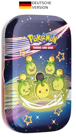 Pokémon-Sammelkartenspiel: Mini-Tin-Box Karmesin & Purpur – Paldeas Schicksale: Olini (2 Boosterpacks, 1 Sticker & 1 Bildkarte)