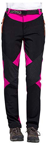 Pantalon De Ski Femme avec Poche À Fermeture Éclair, des Tenues De Ski Thermique Imperméable Épais Pantalon Voyage en Peluche Golf pour Les Femmes Pêche Sports d'hiver Coque Souple