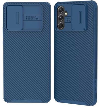 XTCASE für Samsung Galaxy A54 5G Hülle Kameraschutz Handyhülle - Kamera Schutz mit Schieber, Premium Hybrid PC + TPU rutschfest Stoßfest Kratzfest Schutzhülle - Blau