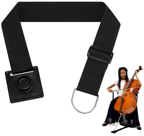 NHPY 1 Artikel 50.5-80CM Cello Endstift Anker Verstellbarer Cello Ankerhalter Rutschfester Stopper Ständer mit Metall-D-Ring und Verdicktem Schwamm Cello Anti Rutsch Gerät für Cellisten-Übungen