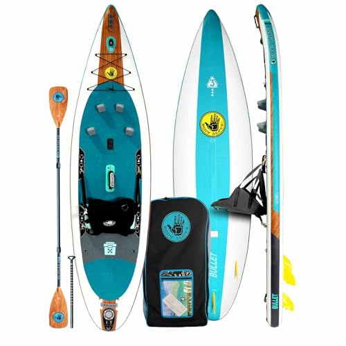 Campsup SUP Body Glove Bullet 10'6 Combo Aufblasbares Stand Up Paddle Board | Komplette Packung Surfboard für Einsteiger & Fortgeschrittene mit Kayak Sitz und Doppelpaddel