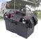 LUNICASHA Large Leisure Battery Box, Marine Battery Box, Motor Power Center Station, Battery Box for Caravan Camper Boat Motorhome, 44 * 24.5 * 27cm, Dual USB Ports