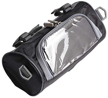 Borsa Manubrio Moto | Borsa Portaoggetti per Forcella Anteriore Della Moto, Piccola, Rimovibile, con Tracolla Regolabile, per Bici da Strada, Mountain, Ciclismo