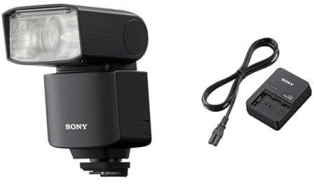 Sony HVL-F46RM | Externer Blitz mit kabelloser Funksteuerung & BC-QZ1 (Schnellladegerät für NP-FZ100 Akkus)