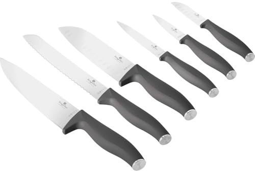 Berlinger Haus Messerset Edelstahl 6 Stück Aspen Collection | Stilvoll, Hochwertig und Elegant