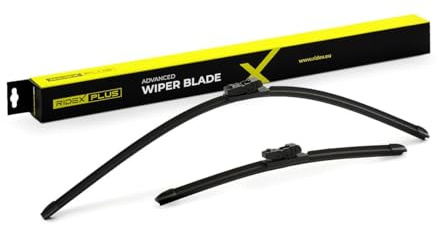 RIDEX PLUS Scheibenwischer Set Wischerblätter Satz mit Spoiler Vorne Länge 1: 700mm Länge 2: 400mm Flachbalkenwischblatt mit vormontiertem Adapter Kompatibel mit VW SHARAN 7N1, 7N2 für Linkslenker