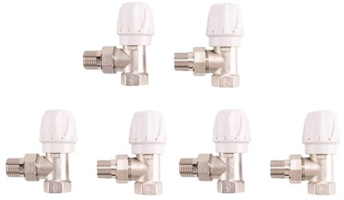 Echwave Lot de 6 robinets thermostatiques 15 mm x 1/2 TRV thermostatique pour la maison Büro