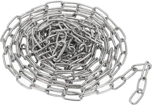 PATIKIL Stainless Steel Link Chain, 304 Stainless Steel Metal Chain Small Link Proof Coil Chain Light Duty Utility Chain for Home Swing Anti-Theft, Silver