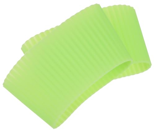 QUARKZMAN 2Pcs 90mm Manchons de Tasse en Silicone, Manchon de Tasse Antidérapant pour Café, Couvre-Tasses Résistant à la Chaleur, Protecteur Isolant, Vert