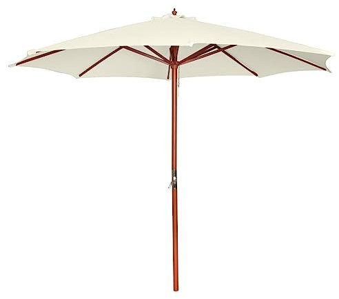 Parasol de Jardin Extérieur, Parasol 300 cm, Parasol Balcon, Blanc