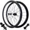 LPYDWZ 40MM Road Bicycle Wheelset Rim 700C, Aluminum Alloy V Brake 130MM Sealed Bearing Front & Rear Bike Wheels for 7/8/9/10/11 Speed