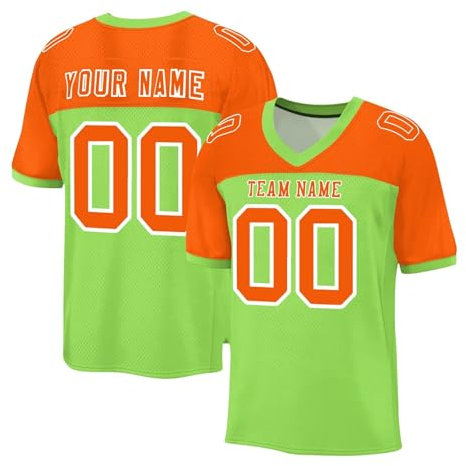 Generisch Personalisiert Sporthemden Herren Individuelles Rugby Trikot Fußball Trikot Schnelltrocknend American Football Trikot Atmungsaktiv T-Shirt Kurzarm Trikot Männer Damen Black Friday Angebote