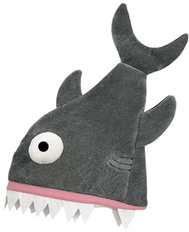 jebyltd Cartoon-Tier-Form, Kopfbedeckung, Hut für Erwachsene, Fischhut für Kinder, schöner Foto-Hut, Geburtstagsparty-Hut