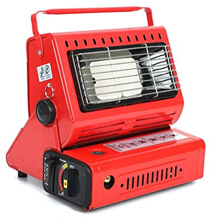 Tragbare Gasheizung Kochherd Camping Heizung für Zelt Outdoor Indoor 1,3KW 90G/H 2 in 1 Butan Flüssiggas Heizung Brenner Outdoor Gase Heizung für Camping Angeln Zelt Zuhause