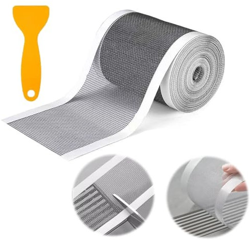 Haarsieb Dusche Abflusssieb Dusche Haarsiebs Badewanne Duschabfluss Mesh Aufkleber aus PVC-Gaze Duschrinne Haarsieb Duschrinne Abflussfilter Selbstklebend Für Bad & Küchen (100mm x10m)